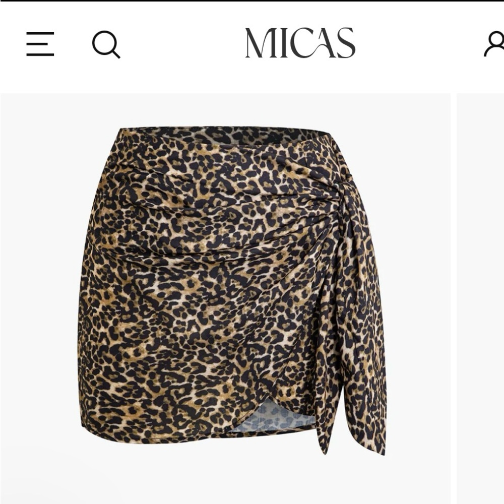 Micas new leopard wrap skirt